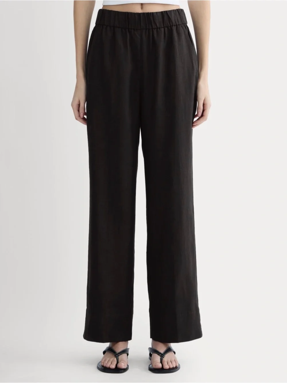 ✨ Everlane Breathable European Linen Pull-On Pants • Size M • Black (NWT)